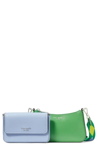 Shop Kate Spade New York Morgan Double Up Colorblock Saffiano Leather Crossbody Bag In North Star Multi