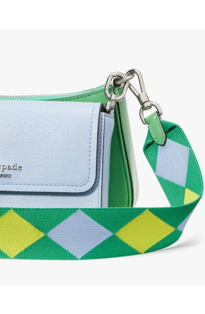 Shop Kate Spade Morgan Double Up Colorblock Saffiano Leather Crossbody Bag In North Star Multi