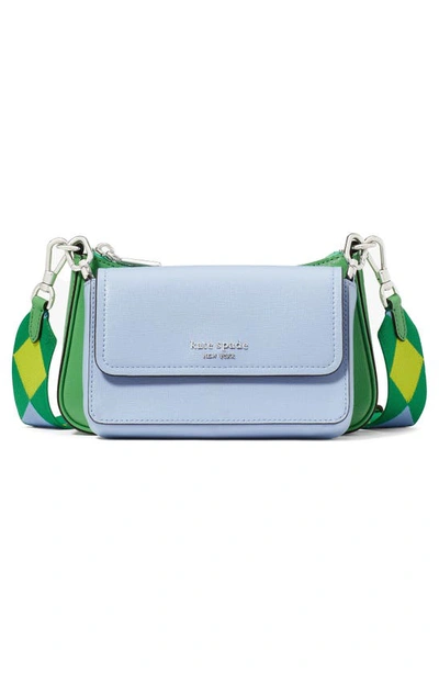Shop Kate Spade New York Morgan Double Up Colorblock Saffiano Leather Crossbody Bag In North Star Multi