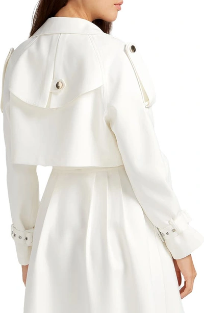 Shop Belle & Bloom Belle And Bloom Manhattan Crop Trench Coat In Off-white
