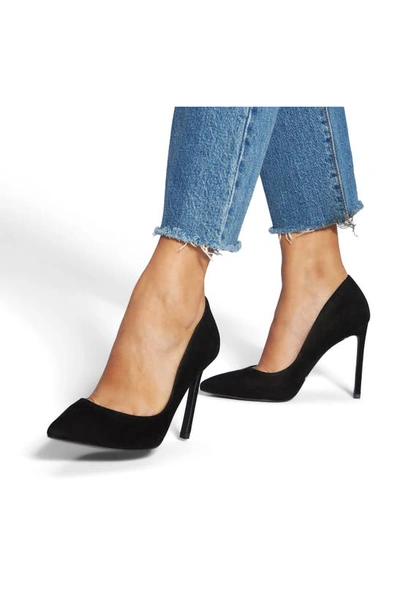 Aldo Lala Snakeskin Embossed Pointed Toe Pump In Black