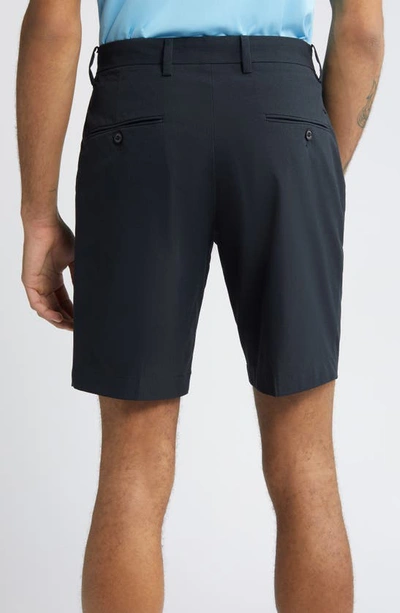 Shop J. Lindeberg Vent Flat Front Performance Golf Shorts In Black