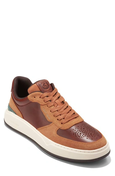 Shop Cole Haan Grandpro Crossover Sneaker In Acorn/ Trellis/ Ivory