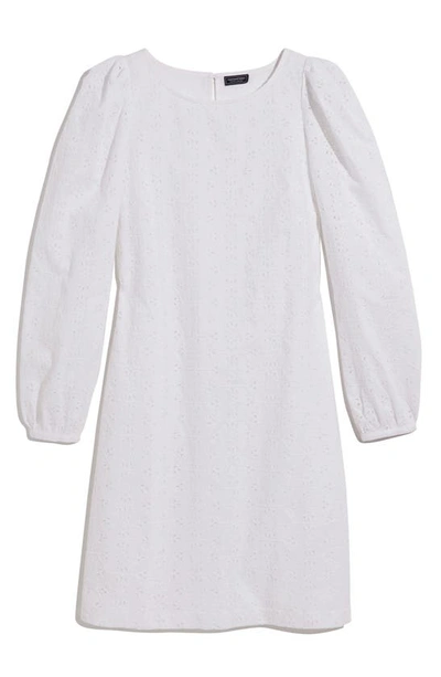 Shop Vineyard Vines Eyelet Embroidered Shift Dress In White Cap