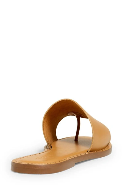 Shop Madewell The Boardwalk Post Slide Sandal In Desert Camel
