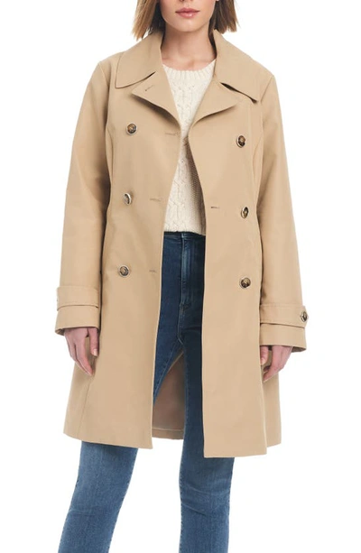 Shop Sanctuary Double Breasted Trench Coat In True Khaki