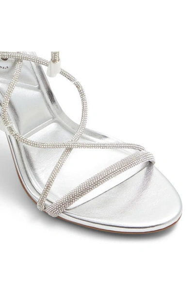 Shop Aldo Marly Embellished Ankle Strap Sandal In Silver