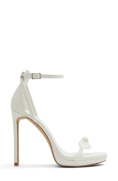 Shop Aldo Serene Ankle Strap Platform Sandal In White