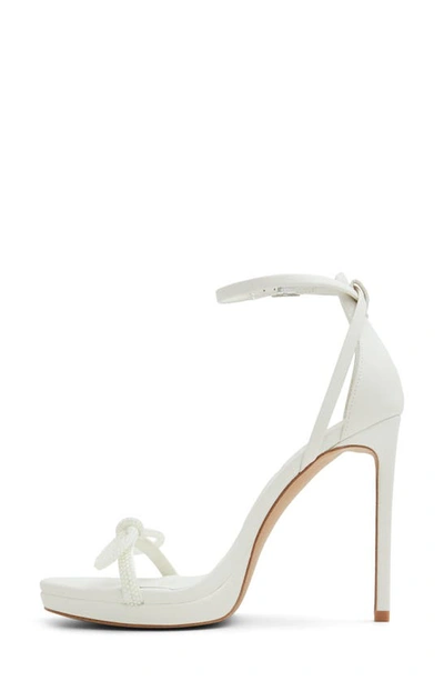Shop Aldo Serene Ankle Strap Platform Sandal In White