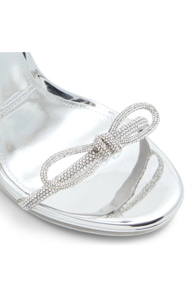 Shop Aldo Serene Ankle Strap Platform Sandal In Silver