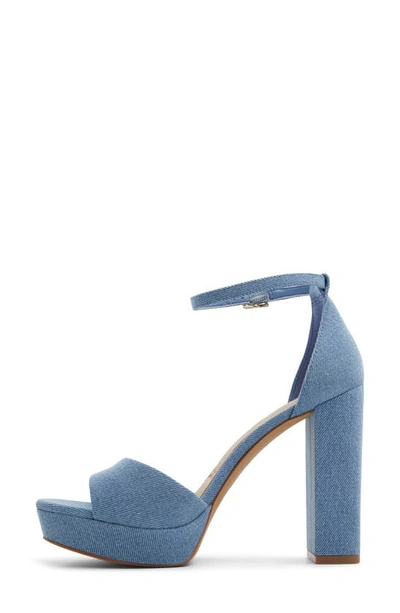 Shop Aldo Enaegyn Ankle Strap Platform Sandal In Medium Blue