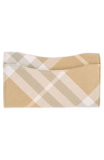 Shop Burberry Rocking Horse Check Continental Wallet In Flax