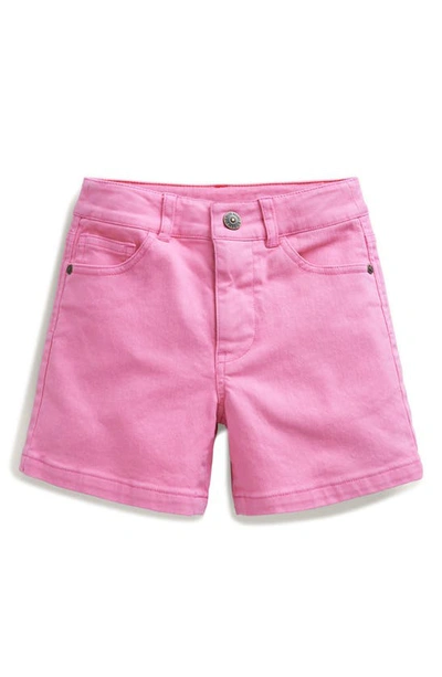 Shop Mini Boden Kids' Denim Shorts In Strawberry Milkshake