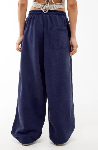 Shop Iets Frans If Harri Wide Leg Pants In Navy