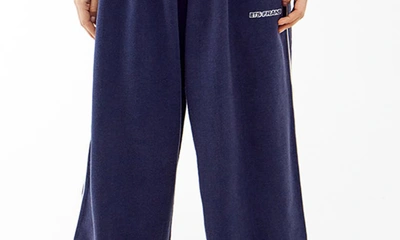 Shop Iets Frans If Harri Wide Leg Pants In Navy