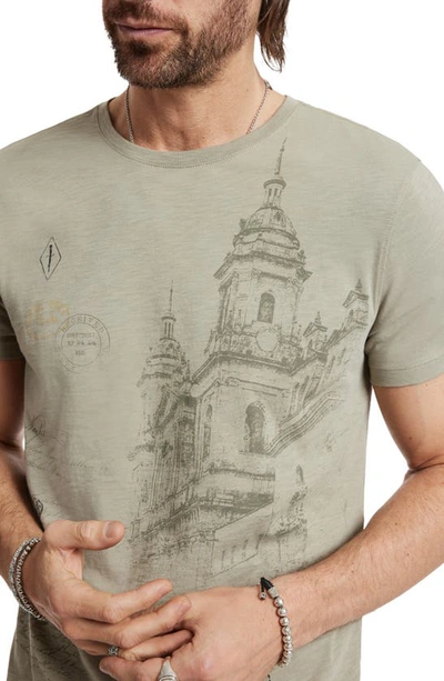 Shop John Varvatos Travelers Cotton Graphic T-shirt In Spruce
