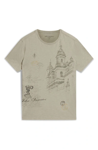 Shop John Varvatos Travelers Cotton Graphic T-shirt In Spruce