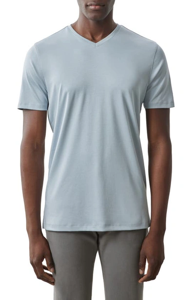 Shop Robert Barakett Georgia Regular Fit V-neck T-shirt In Blue Fog