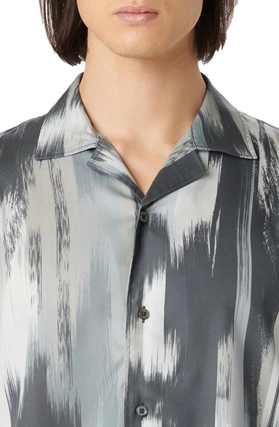 Bugatchi Julian Abstract Print Cotton Button-up Camp Shirt In Willow