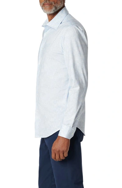 Shop Bugatchi James Ooohcotton® Tile Print Button-up Shirt In Sky