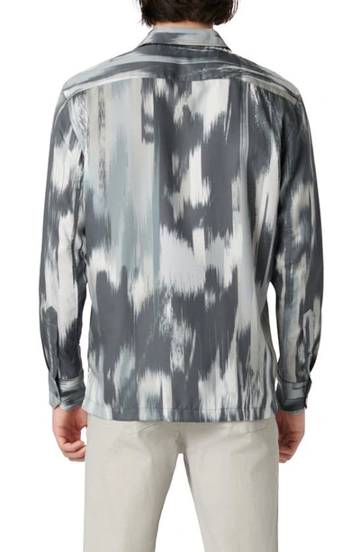 Bugatchi Julian Abstract Print Cotton Button-up Camp Shirt In Willow