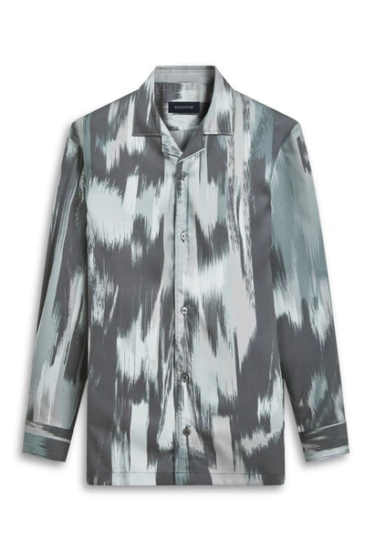 Bugatchi Julian Abstract Print Cotton Button-up Camp Shirt In Willow