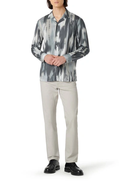 Bugatchi Julian Abstract Print Cotton Button-up Camp Shirt In Willow