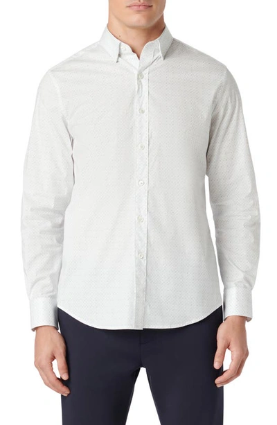 Shop Bugatchi Karl Shaped Fit Button-up Shirt In White