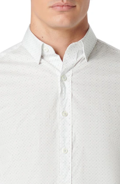 Shop Bugatchi Karl Shaped Fit Button-up Shirt In White