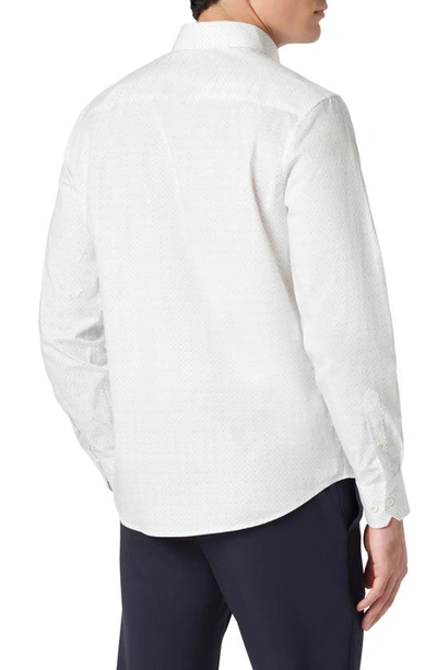 Shop Bugatchi Karl Shaped Fit Button-up Shirt In White