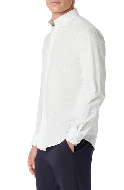 Shop Bugatchi Karl Shaped Fit Button-up Shirt In White