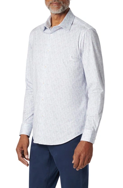 Bugatchi James Ooohcotton® Abstract Print Button-up Shirt In Stone