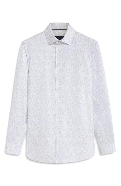 Bugatchi James Ooohcotton® Abstract Print Button-up Shirt In Stone