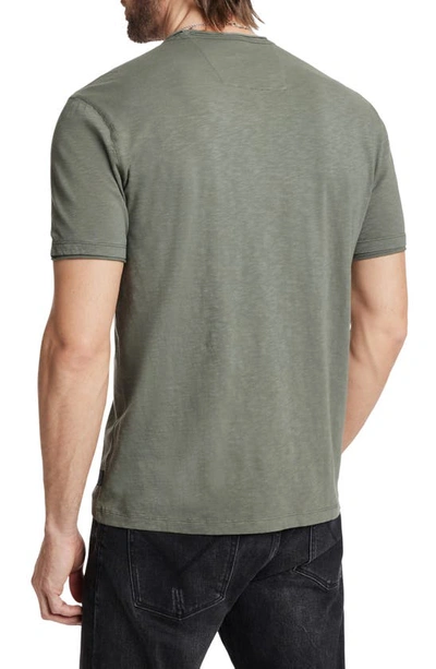 Shop John Varvatos Miles Slub V-neck T-shirt In Flagstone Grey