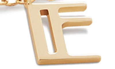 Monica Vinader Small Initial Pendant Necklace In 14kt Solid Gold - E
