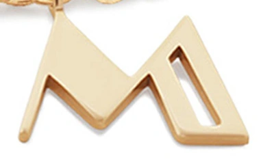 Monica Vinader Small Initial Pendant Necklace In 14kt Solid Gold - M
