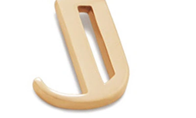 Monica Vinader Small Initial Pendant Necklace In 14kt Solid Gold - J