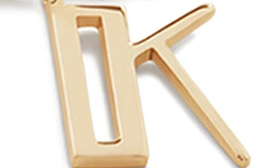 Monica Vinader Small Initial Pendant Necklace In 14kt Solid Gold - K