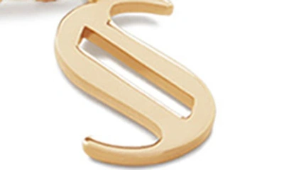 Monica Vinader Small Initial Pendant Necklace In 14kt Solid Gold - S