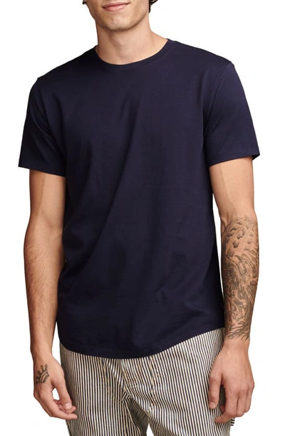Shop Lucky Brand Crewneck Supima® Cotton T-shirt In Black Iris