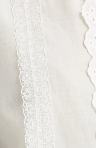 Shop Frame Cotton & Silk Drawstring Waist Top In Cream