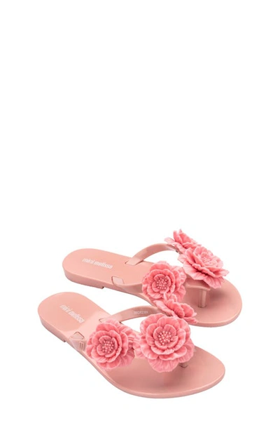 Shop Mini Melissa Kids' Mini Harmonic Springtime Flip Flop In Pink