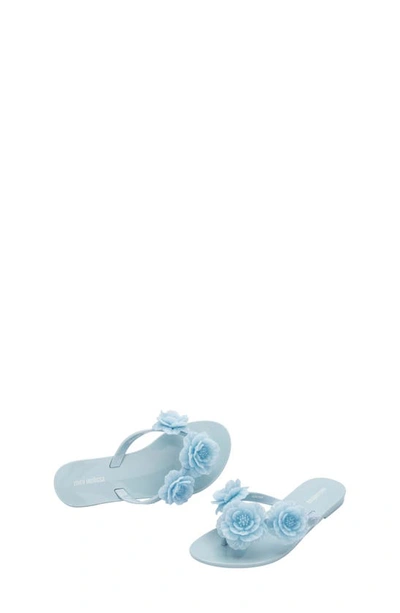 Shop Mini Melissa Kids' Mini Harmonic Springtime Flip Flop In Blue