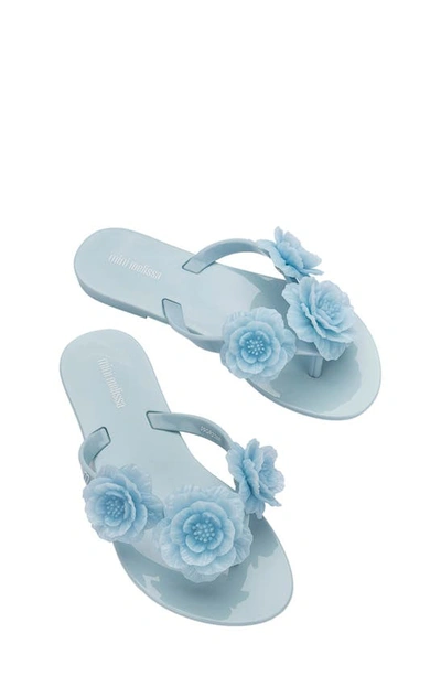 Shop Mini Melissa Kids' Mini Harmonic Springtime Flip Flop In Blue