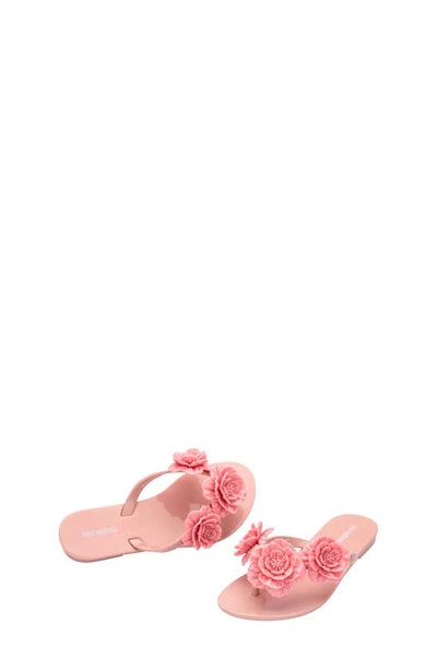 Shop Mini Melissa Kids' Mini Harmonic Springtime Flip Flop In Pink