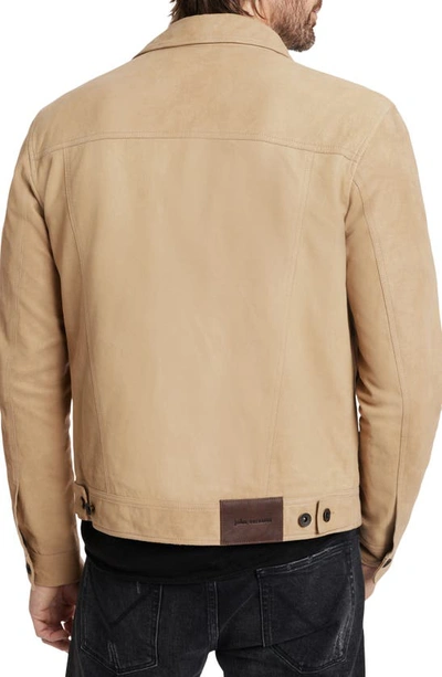 Shop John Varvatos Andrew Leather Trucker Jacket In Camel