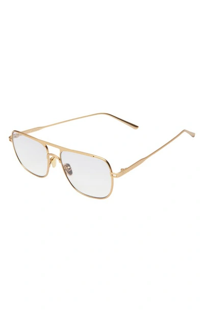 Elisa Johnson Jane 54mm Flat Top Navigator Sunglasses In Gold Metal