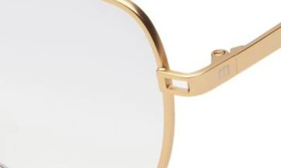 Elisa Johnson Jane 54mm Flat Top Navigator Sunglasses In Gold Metal