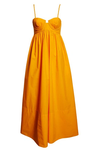 Shop Farm Rio Cotton Maxi Dress In Yellow