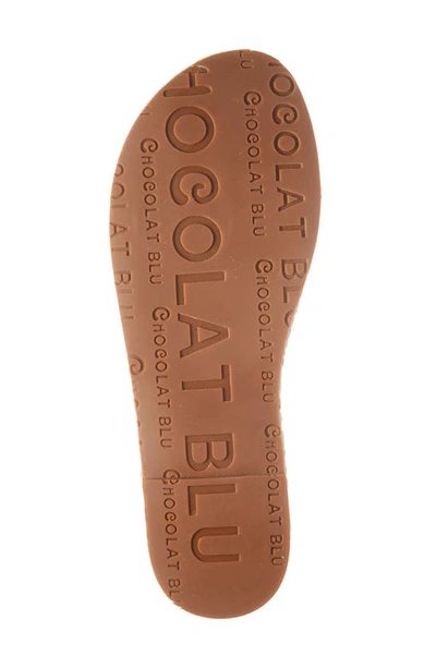 Shop Chocolat Blu Evana Raffia Slide Sandal In Blue Combo Raffia